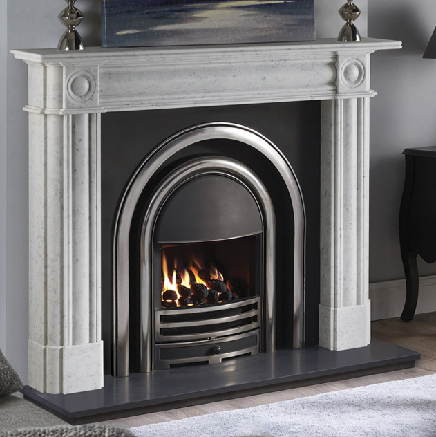 Carrara marble Large Roundel mantel